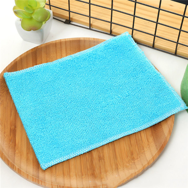 3 szt. bambus szmata mycia szmaty robić kuchni sprzątanie szorowania Podkładka danie tkanina bambusa myjka ręcznik bambusa serwetki 18*23 cm: BŁĘKITNA
