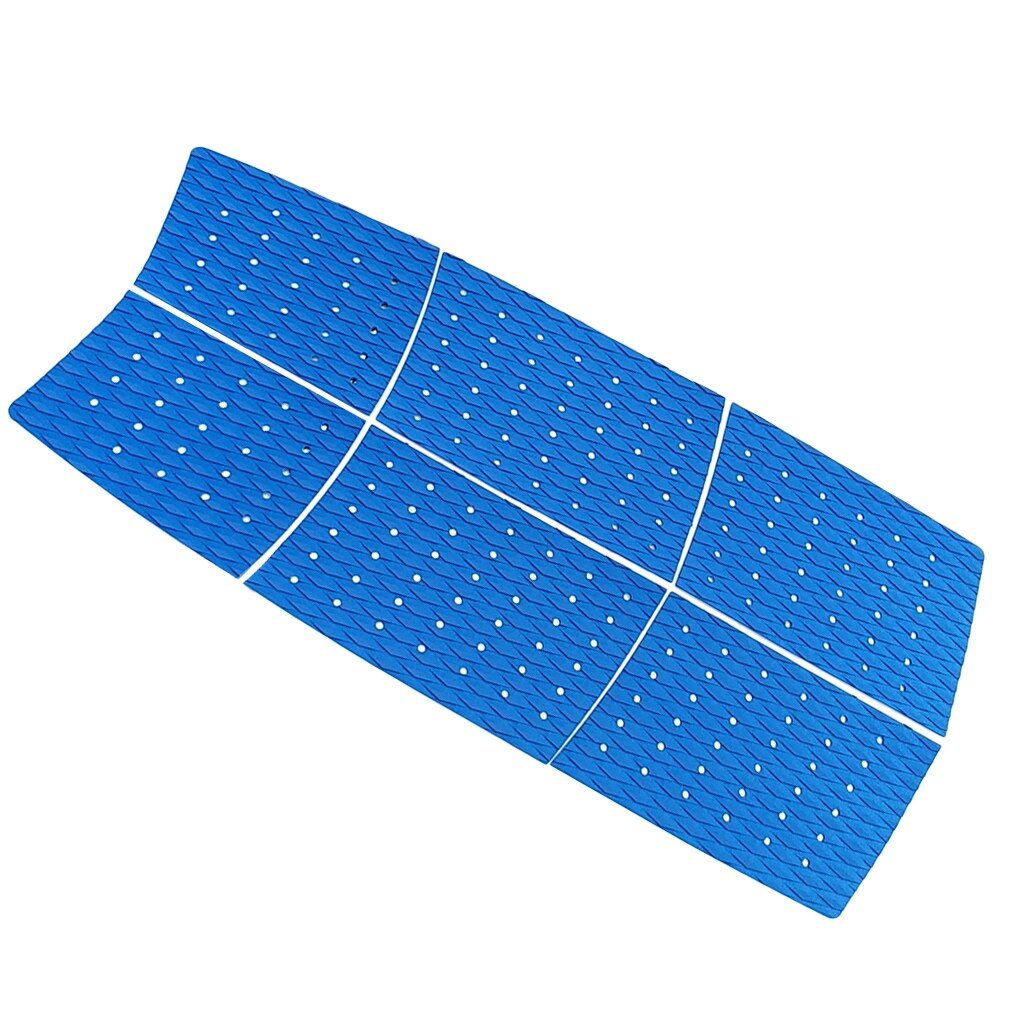 6 stk 3mm selvklebende eva trekkraft hale dekk pads for surfebrett longboard kiteboard utendørs vannsport surfing dekk grep matte: Blå