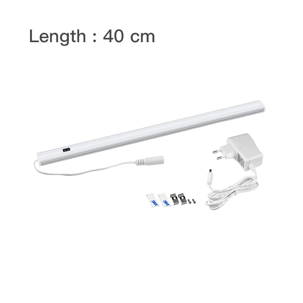 Dimmable Hand scan sensor LED Bar Light Wall Lamp Bedroom wardrobe Led Lighting Tube Wine cooler Lamp Kitchen Lamp Table Lamp: 1x40cm- adapter
