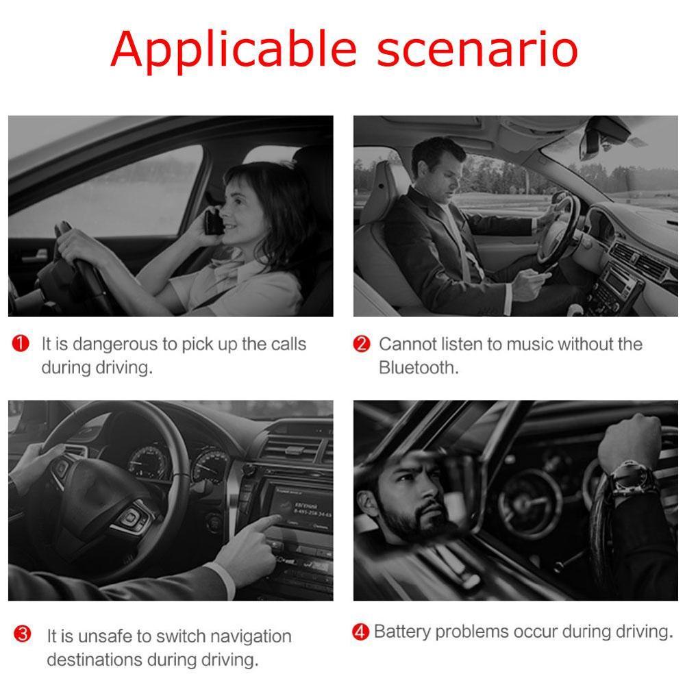 ROCK Dual USB Car Charger B300 Bluetooth 4.2 FM Transmitter Digital 3.4A Intelligent Distribution Current Fast Quick Charging