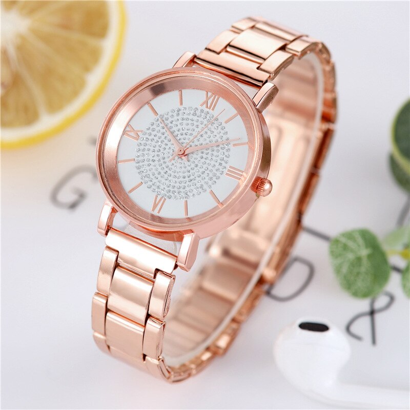 Vrouwen Horloges Luxe Strass Rose Goud Dames Horloges Vrouwen Armband Horloge Voor Vrouwelijke Klok Relogio Feminino