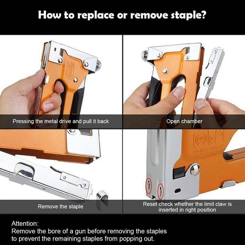 1pc Perfect Heavy Duty Staple Gun 3 In 1 Stapler Tacker Gun Home Staples Woodworking Use With Upholstery Code Nail 600 Manu Z7A8