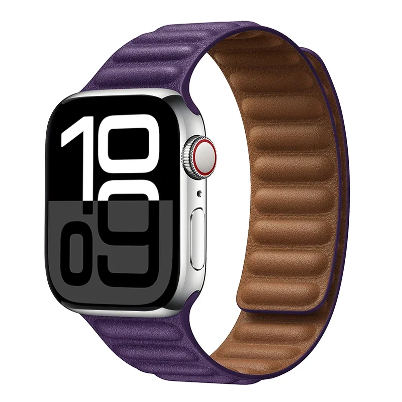 officiële website lederen band voor Apple Watch Band 45 mm 46 mm 42 mm 44 mm 40 mm magnetische lus link armband iWatch 49 mm 10 9 8 7 6