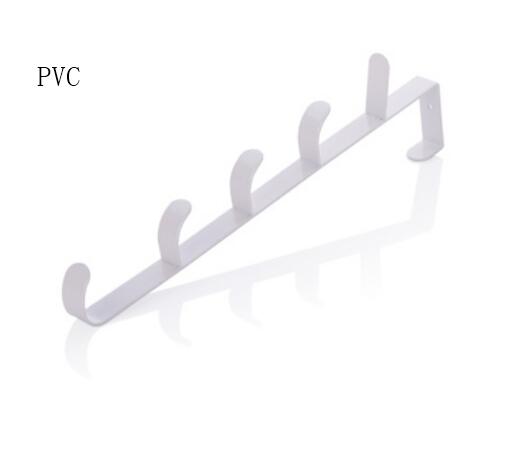 Kitchen bathroom storage rack storage rack multi-function cabinet hook shelf towel chest cup drain rack WF802416: B white