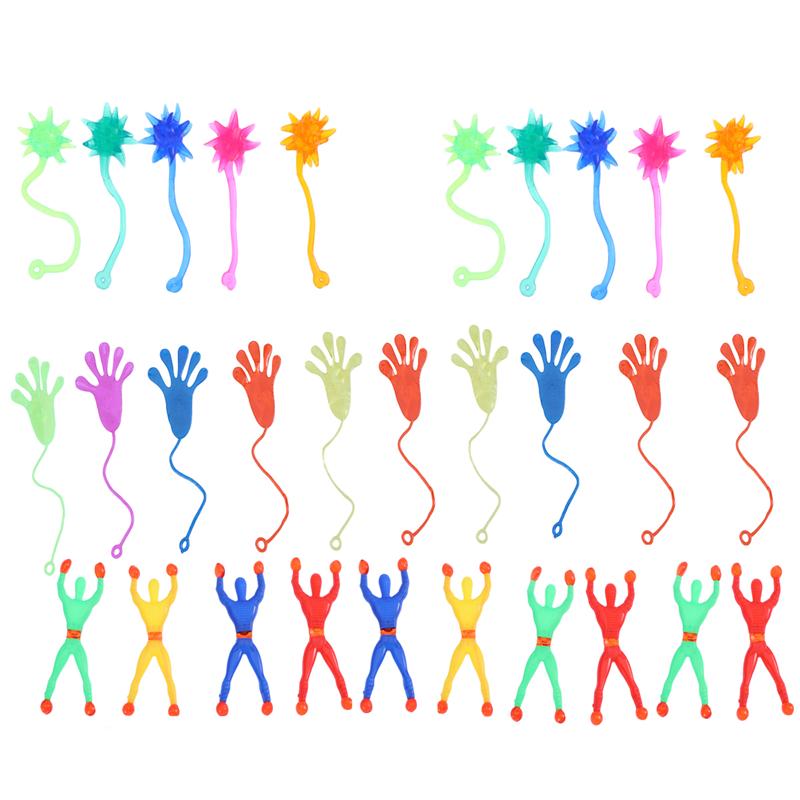 30 Pcs Sticky Speelgoed Creatieve Kleurrijke Grappige Kleverige Handen Stretchy Speelgoed Kleverige Hamers Voor Kinderen Kids Babies