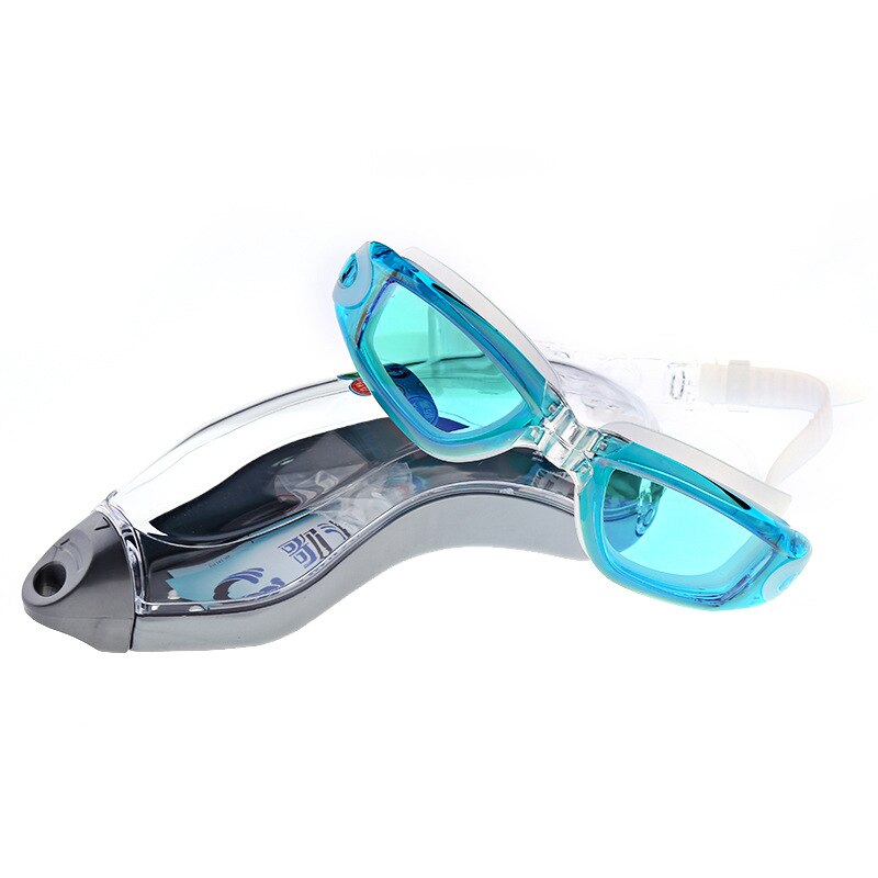 Professionele Zwembril Met Oordopjes Waterdicht Siliconen Electroplated Volwassen Zwemmen Bril Hd Anti-Fog Zwemmen Apparatuur