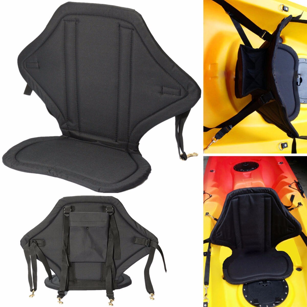 Adjustable Kayak Seat Rowing Boat Soft Cushion Pad Fishing Canoe Backrest Drifting Rafting Seat Cushion PVC Boat Cushions