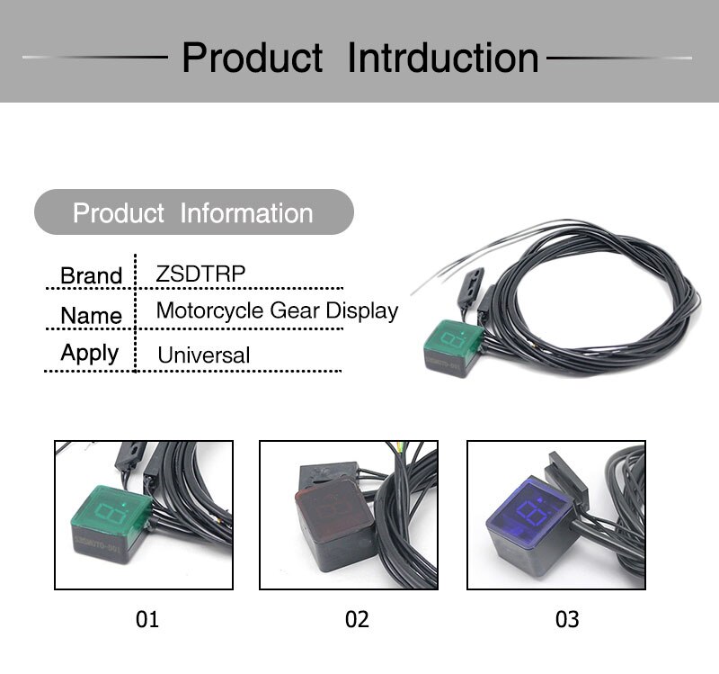 ELING Motorcycle Gear Indicator Counter 1-6 Lever Speed LED Display ECU Plug &amp; Play for Yamaha YZF-R1 R6 XJR400 MT01 MT03