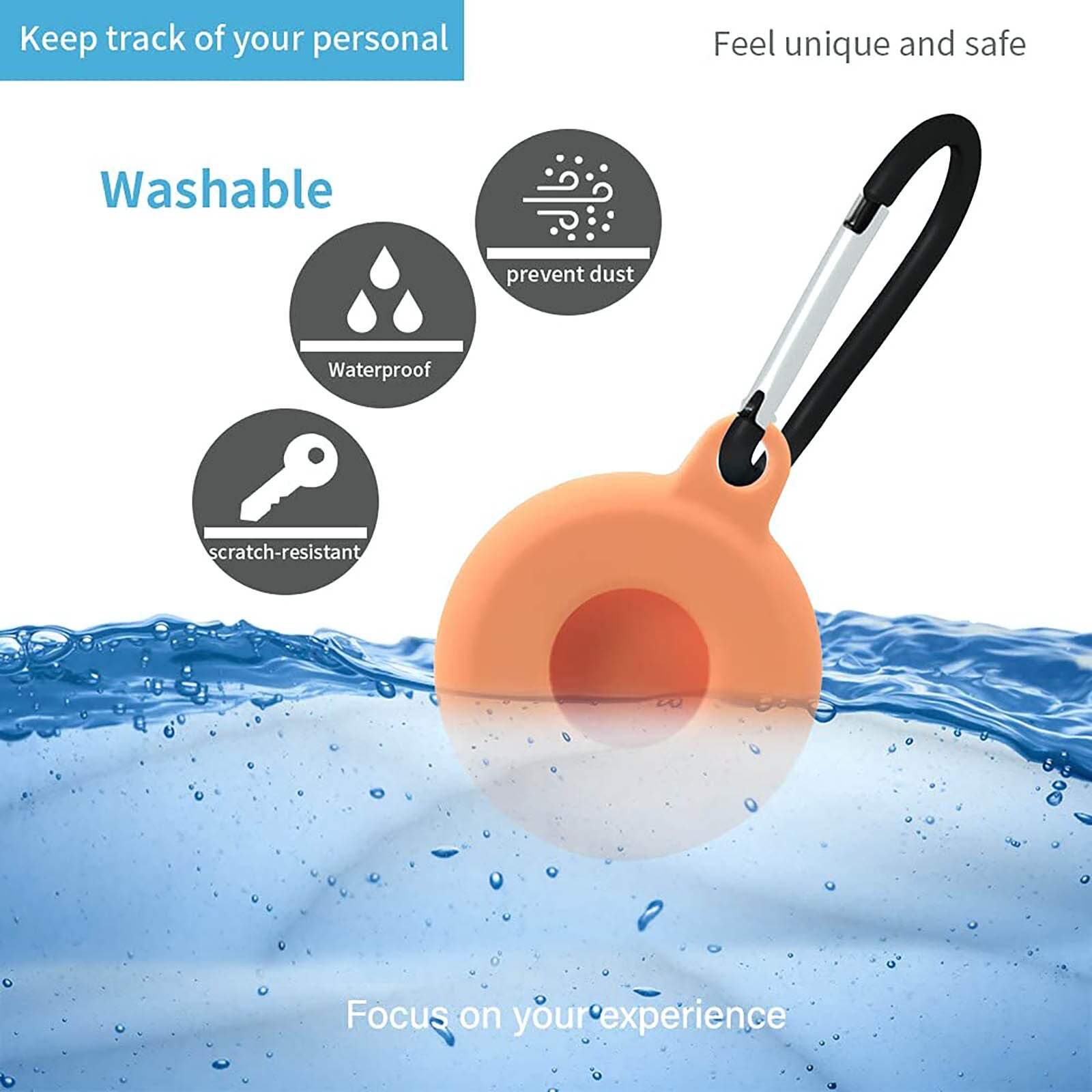 Phone Protective Cover For Aircovered AirTag Case Silicone Protector Bumper Case Compatible with Apple AirTags Tracker Buckle