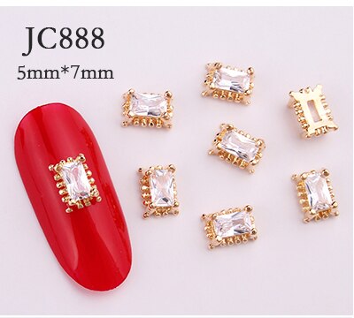 20 stk/parti zirkon krystal diamant 3d smykker japanske neglekunst dekorationer øverste niveau krystal manicure dekorationer: 888