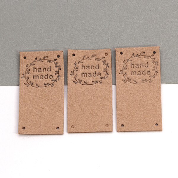 Ręcznie wykonane metka ze skóry wieniec metki dla odzież szyta ręcznie etykiety DIY czapki szalik kosz dodatki robić odzieży 20 sztuk 2.5x5CM: 08