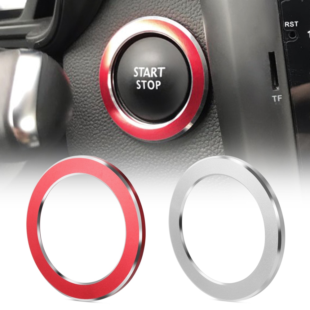 Stylowe naklejki samochodowe dla Renault Koleos Kadjar Captur Megane 2 3 Fluenec szerokość geograficzna automatyczny przycisk rozruchu/zatrzymania silnika pierścienie