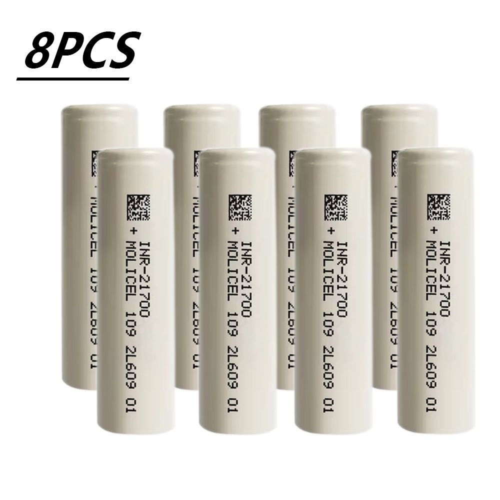 1-10 pcs inr 21700 battery 21700-50e 3,7 v 5000 mah super large capacity lithium-ion battery 5000 mah rechargeable batteries + charger: Champagne
