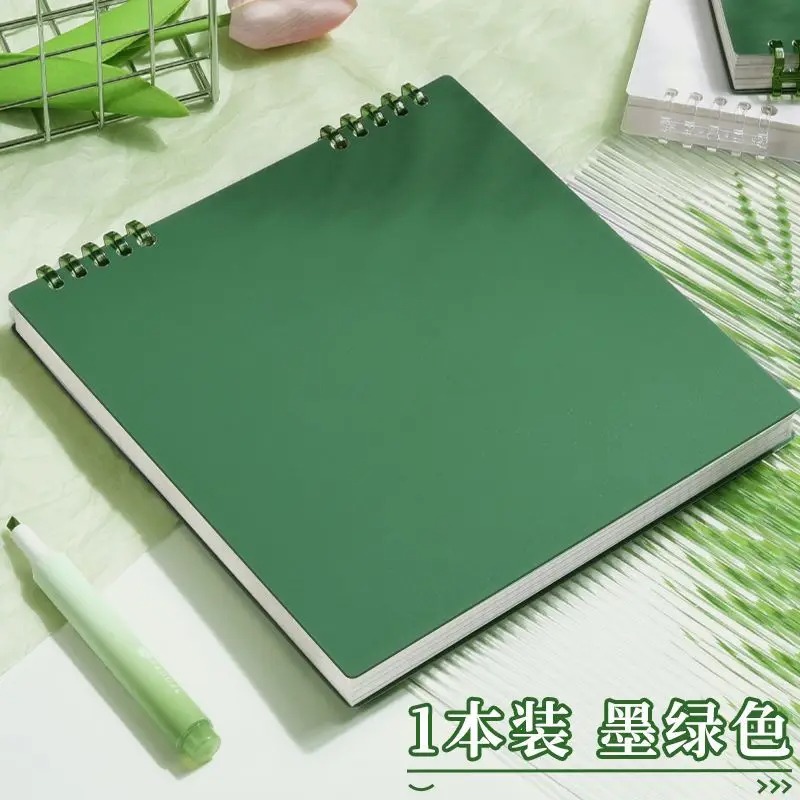 Flip Notepad Grid Notebooks B5 Diary Leaf Notebook Sketch Book Stationery Journal Writing Pads Office School Supplies: green