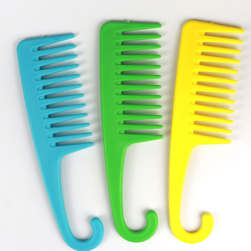 Gorąca sprzedaż szeroki ząb grzebień robić włosów mokro Szczotka rozczesywanie włosów z hakiem