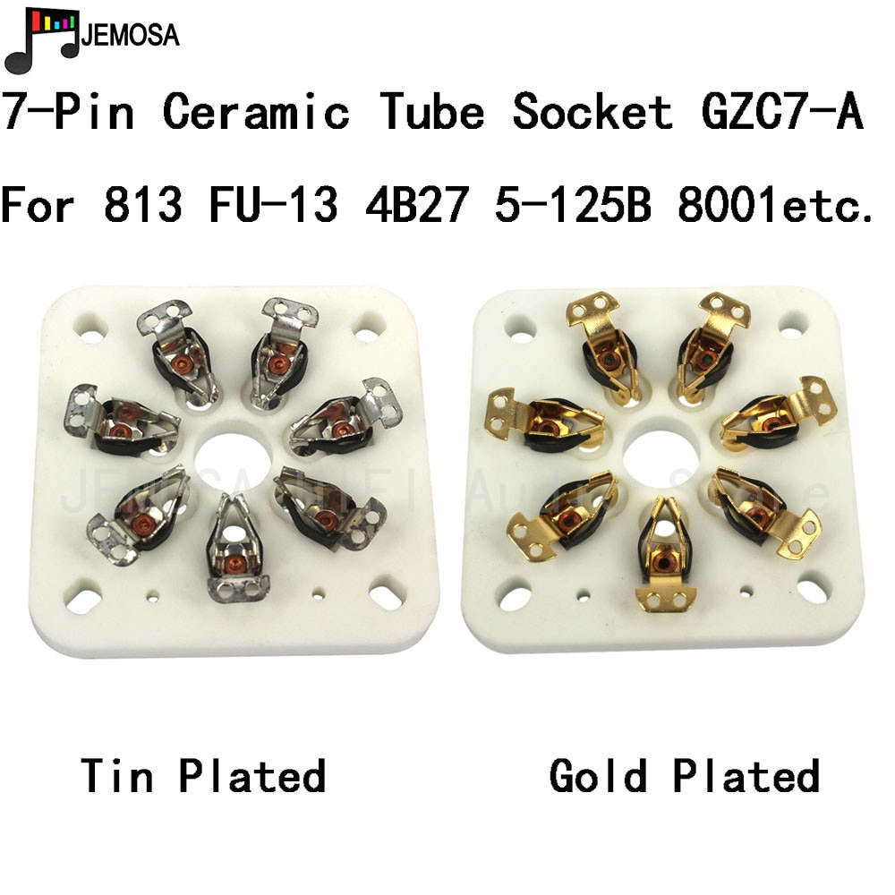 5PCS Ceramic Tube Socket 7Pins Tablet Socket Tube Seat For 813 FU-13 4B27 5-125B 8001 Vacuum Tube Amplifer