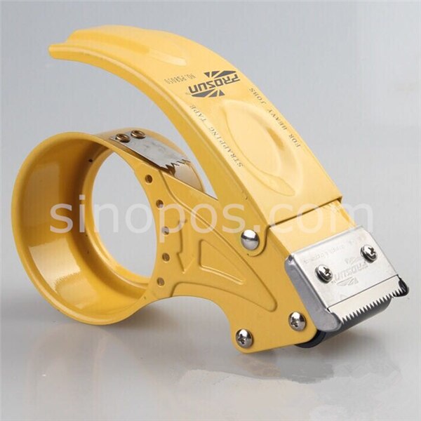Metal Packing Tape Dispenser, carton sealer pack tape gun, steel 6cm strapping tape cutters, warehouse office sealing tool taper
