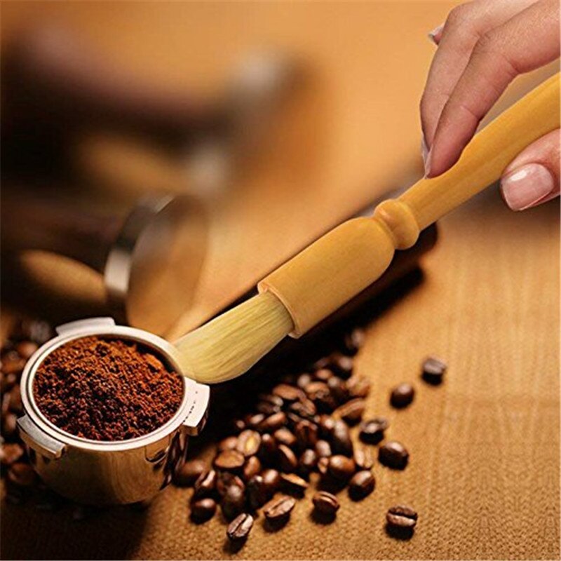 Kaffee Pinsel Kaffeemühle Maschine Reinigung Pinsel mit Holzgriff Natürlichen Borsten Abstauben Espresso Pinsel Coffeeware Werkzeuge