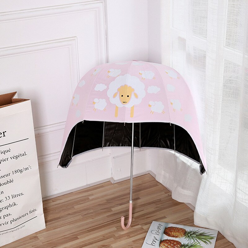 YADA – casque de dessin animé, parapluie d'agneau, , pour fille/bébé, jouets de plein air, enfants, ravissants, longue poignée, YD032: lamb Pink