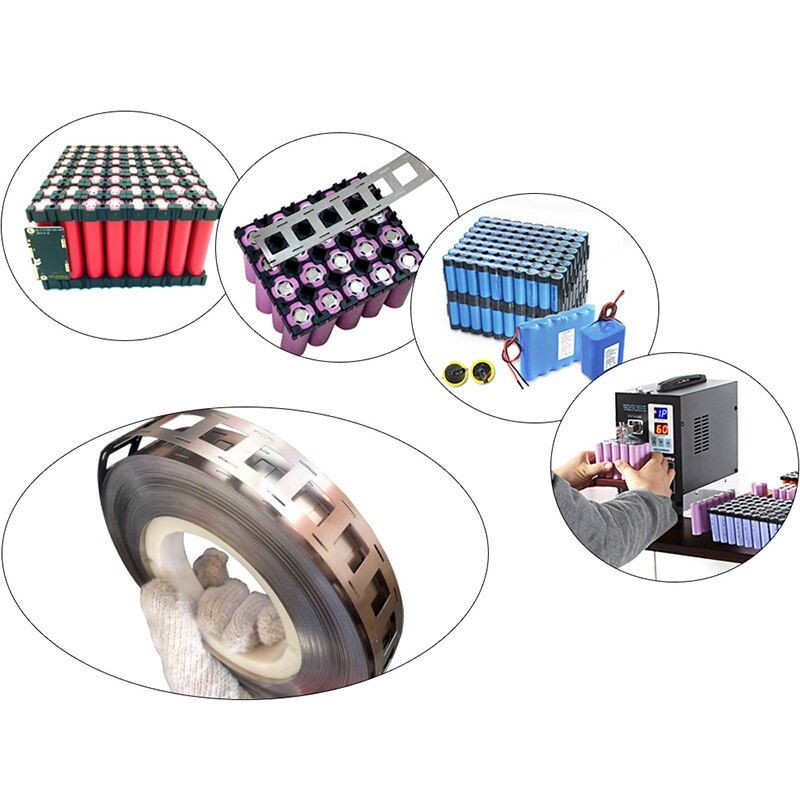 Bandes de Nickel pur 2P 18650, 0.15*25.5mm, bandes de Nickel pur à haute pureté pour Batteries au Lithium 18650