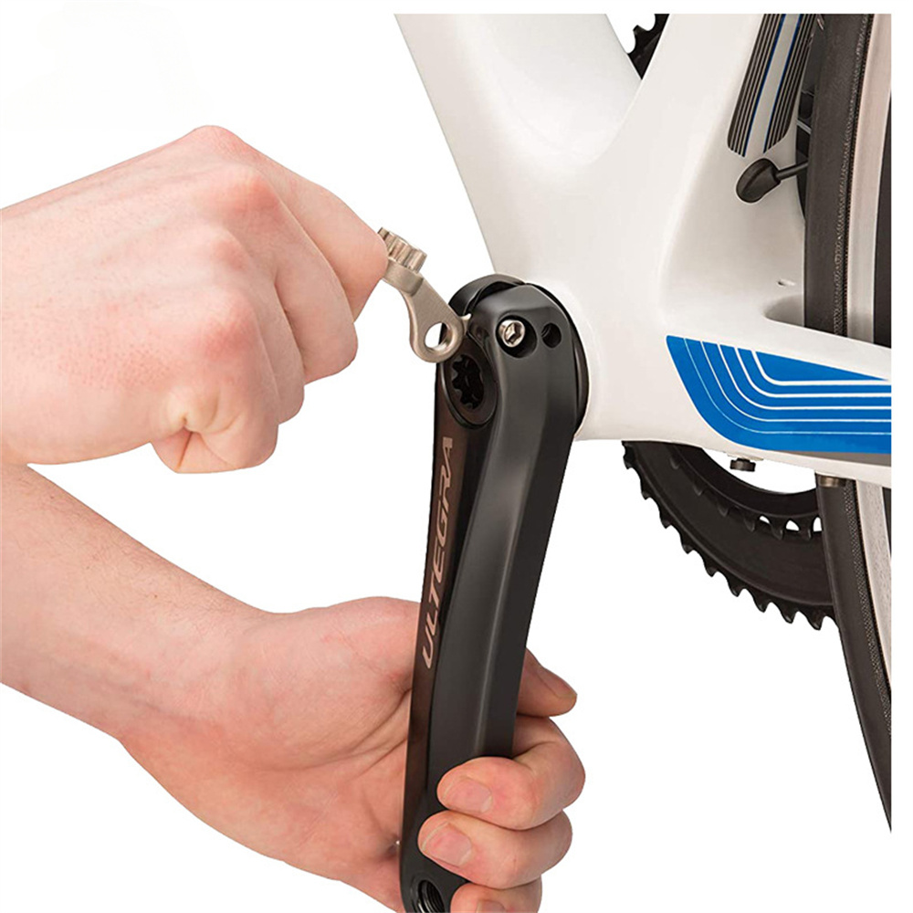 Bicycle Crank Removal Tool MTB Road Bike Crankset Crank Arm Wheel Wrench For Shimano Crank Cover Cycling Repair Spanner Tools