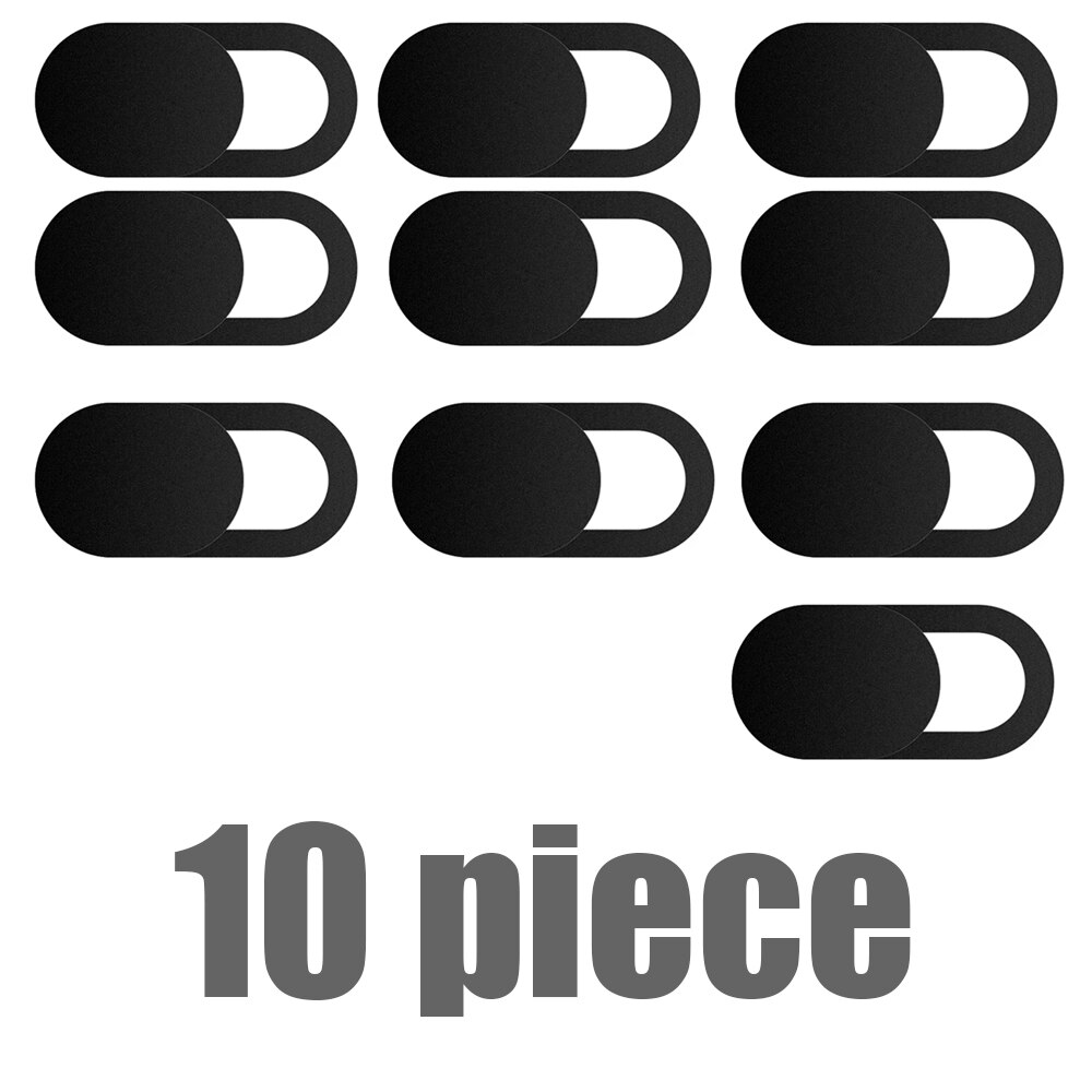 Nero 10Pcs coperture per Webcam ultrasottili Web Camera Sticker Cover Cap per Laptop Macbook cellulare PC: Default Title