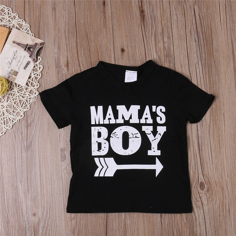 Kinder Kleinkind Infant Baby Jungen Kühlen T-Shirts Mama Junge Gedruckt Tops Baby Jungen Kurzarm Baumwolle Mischung Casual T Shirt sommer Tees
