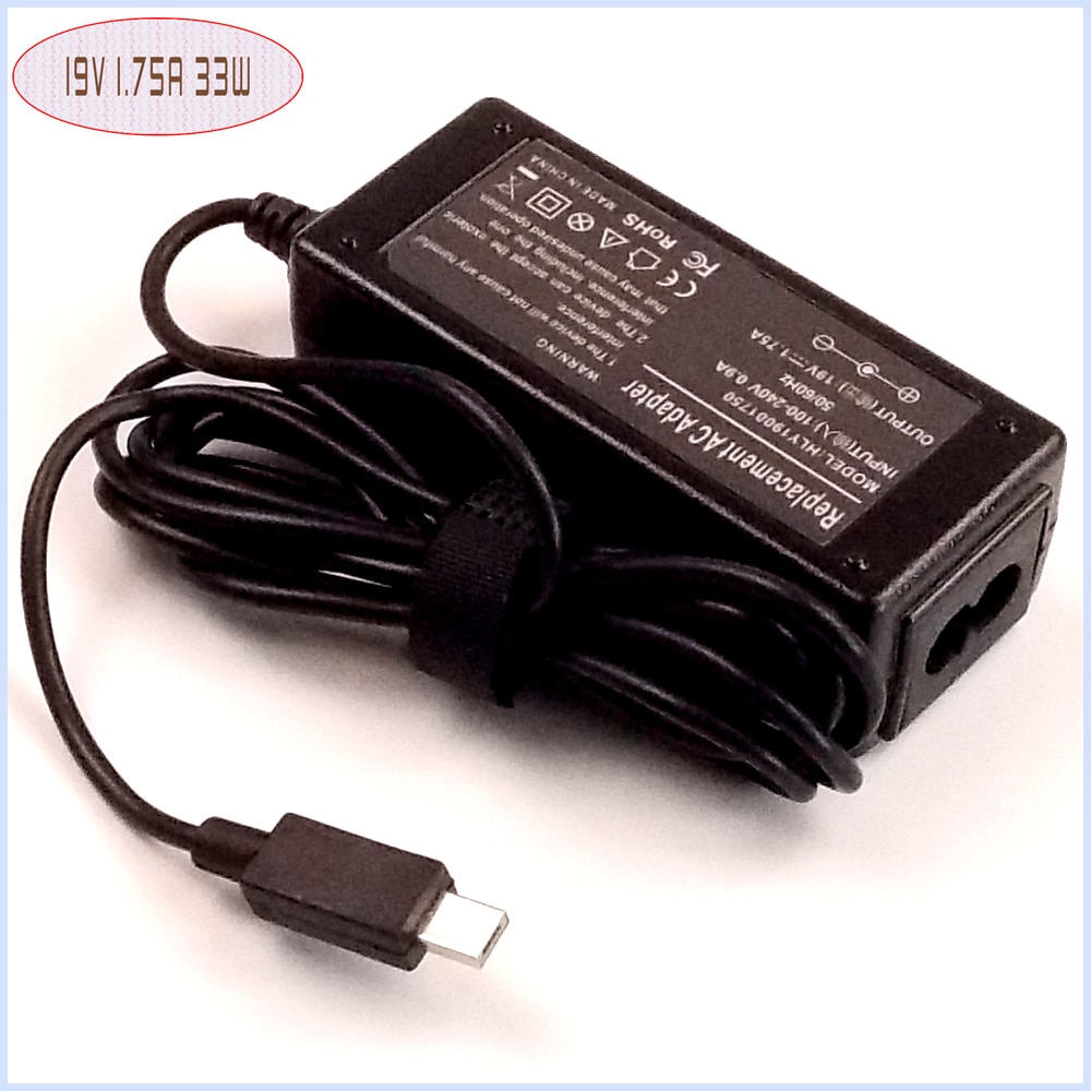 Laptop netbook ac adapter voeding lader 19 v 1.75a voor asus vivobook e200 e200h e200ha-us01-gd e200ha-us01-bl