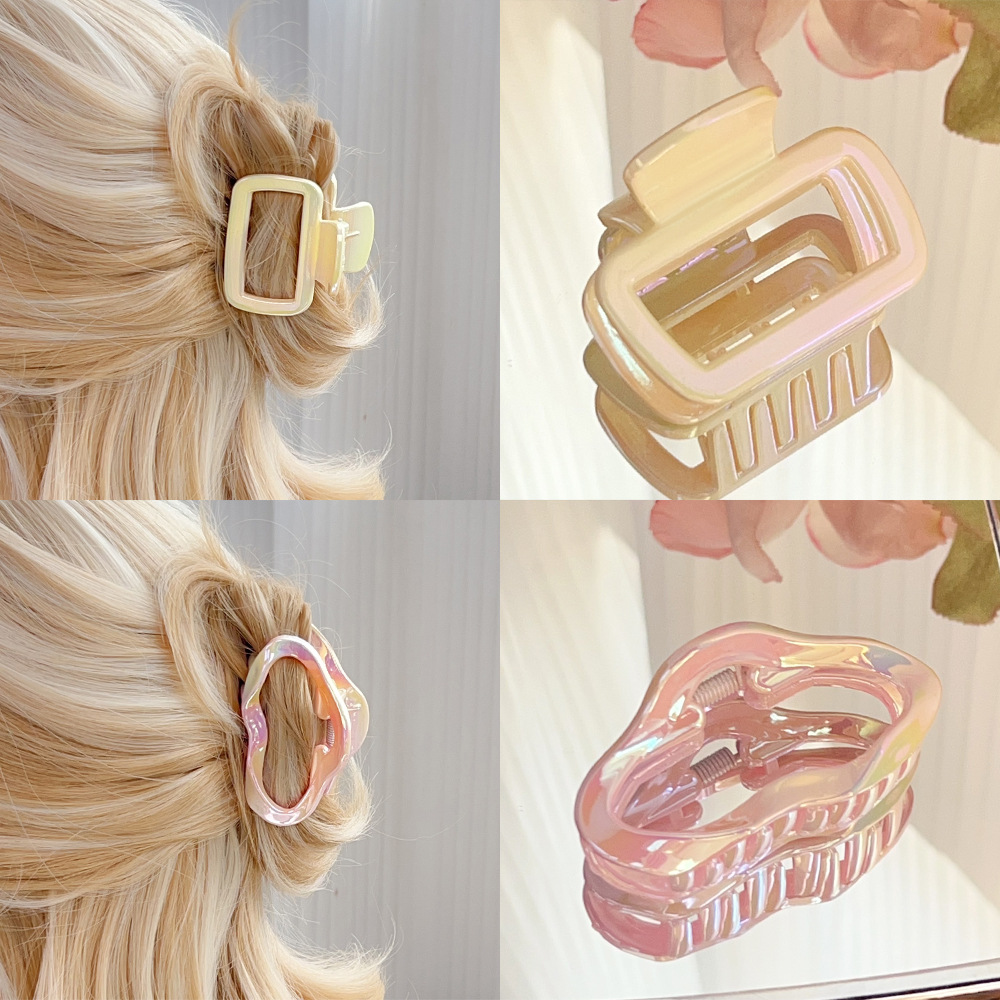 YHJ Linda garra para el cabello de Color gelatina, degradado de verano, pinzas para el cabello de plástico, accesorios para el cabello para mujeres y niñas