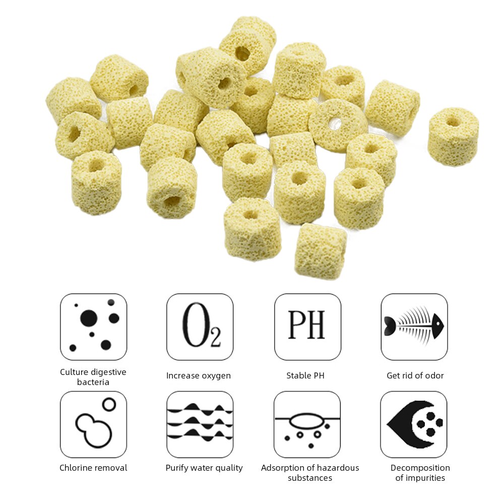 100/250/500G Aquarium Fish Tank Filter Media Activated Carbon Ceramic Ring Biological Ball Activated Carbon With Free Filter Bag: H27838 / 500g