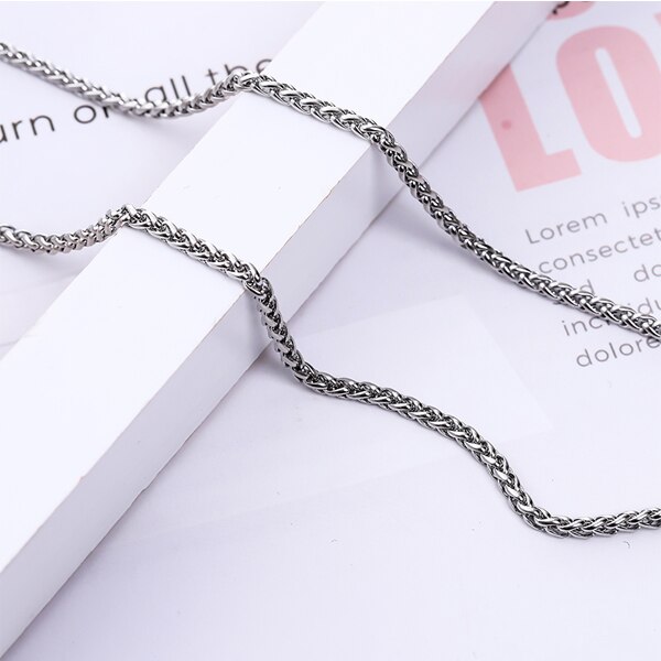 Philip Jones Heren 3mm roestvrij staal Curb Chain Ketting 18 20 22