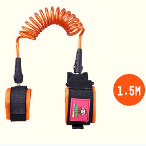 Cinturón de lucha para niños, arneses de seguridad para muñeca infantil, mango antipérdida elástico, 1 unidad: Orange / 15cm