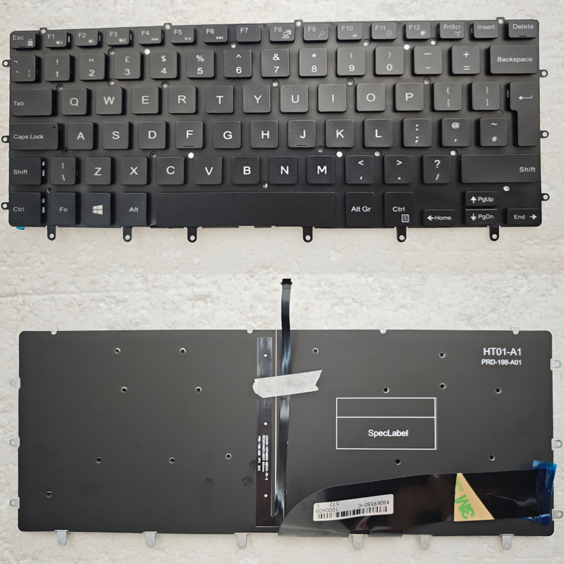 US/UK/RU/SP Laptop Keyboard For Dell XPS 15 9550 9560 9570 7558 7568 7590 5510 P56F Precision 5510 M5510 5520 M5520 5530 5540: RED