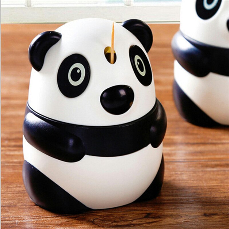 Automatic Toothpick Holder Cartoon Panda Box Personality Cute Feature Panda Toothpick Holder Toothpicks Box