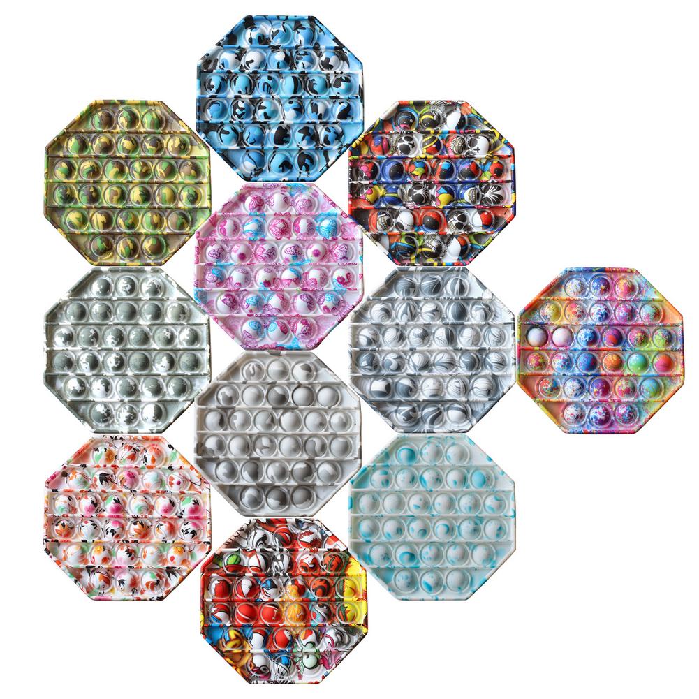 Push Pop Pop Bubble Sensory Fidget Toy Silicone Stress Reliever Toy stay focused and calm Safe Durable Washable Easy to Carry