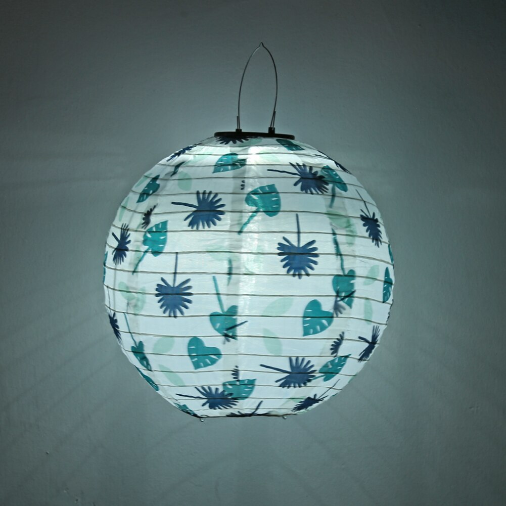 12 inch japanese paper lantern Solar Power Chinese lantern Hanging round lantern for Wedding birthday party decorations