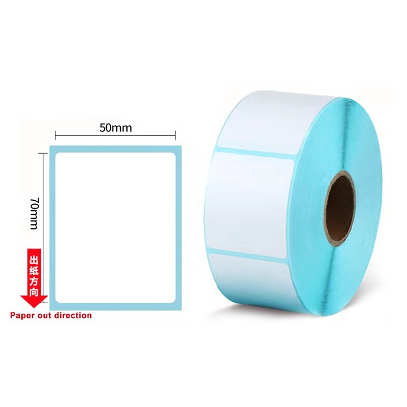 Waterproof Oil-proof Heat-Resistant Label Paper Express Bar Code Information Printing Self-Adhesive Bar Code Printing Paper: 50X70MM 400 sheets