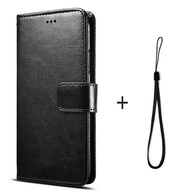 Per Infinix Hot 10 Lite custodia per telefono custodia in pelle PU per telefono Flip Cover Protector per Infinix Hot 10 Lite Funda portafoglio Shell Book Capa: CX Black Strap