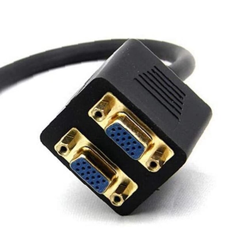 Svga Male Naar 2 Svga Vrouwelijke Vga Male Naar Twin Vrouwelijke 1-In-2 Kabel Vga Male Naar vrouwelijke Voor Computer