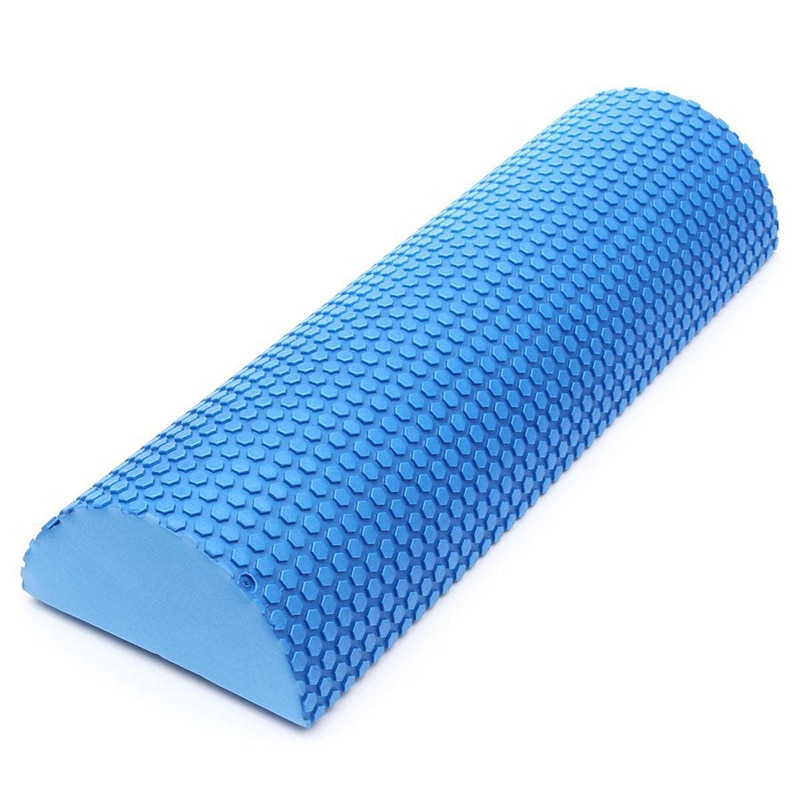 Blue Yoga Blokken Eva Foam Yoga Roller Pilates Fitness Half Ronde Foam Roller Met Massage Floating Point 30cm 45 Cm 60 Cm