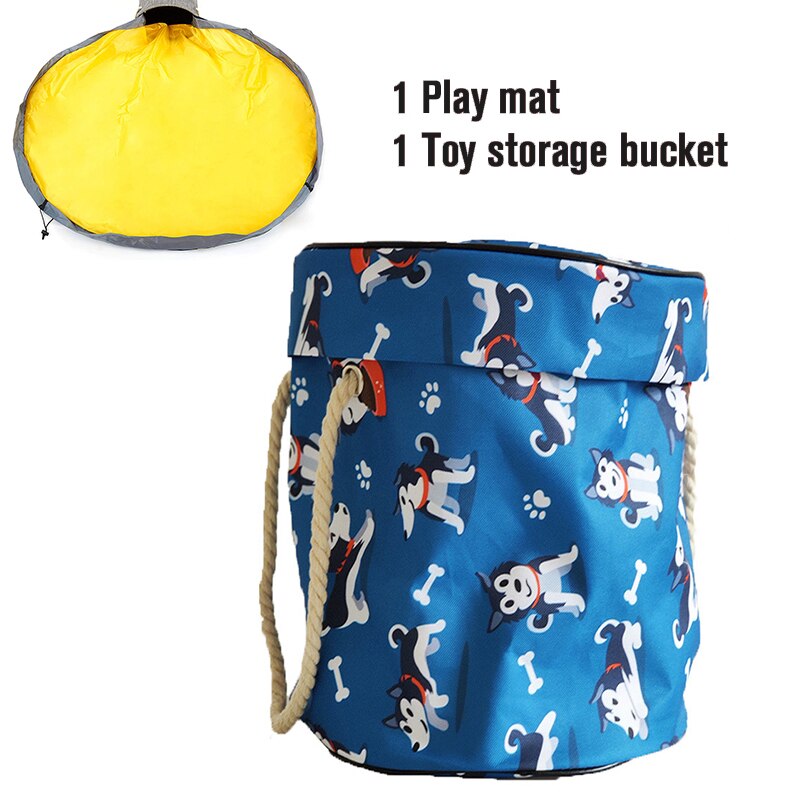 Tapis jouet sac de rangement blocs jouets sacs tapis de jeu sac jouets Slideaway nettoyage et stockage conteneur organisateur multifonctionnel 1.5m: A10