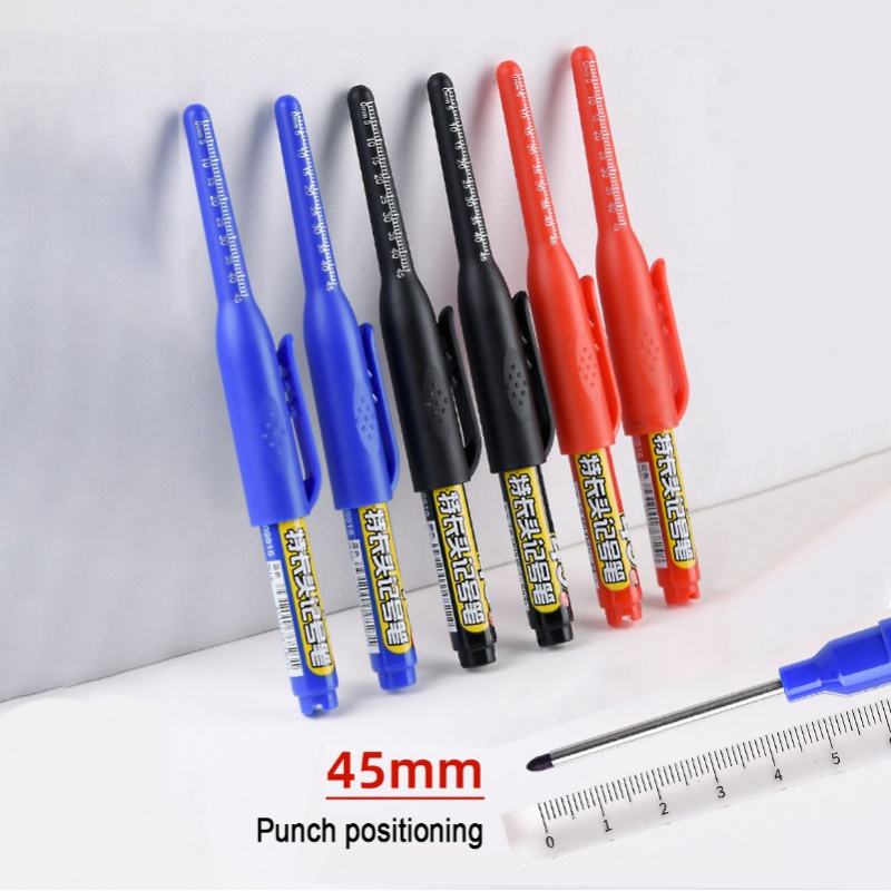 45mm långa spetsiga oljepennor vattentät snabbtorkande lämplig för träbearbetning kakel glas ritning markering kontor