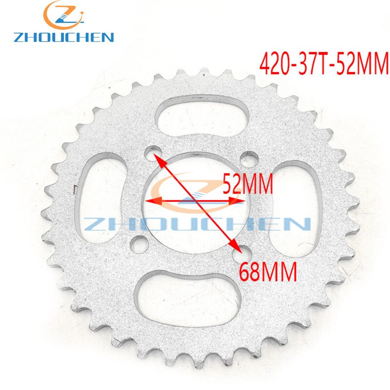 420 chain rear sprocket 37 41 43T 76mm center hole, for off-road motorcycle off-road motorcycle with bolt gear spare parts: Army Green