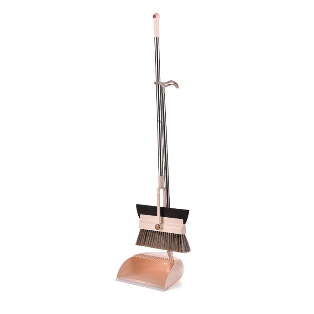 Floor Cleaner 2-in-1 Broom Wiper Set Broom Sweeper Broom Household Practical Dustless Dustpan Multifunction Hair S J5W5