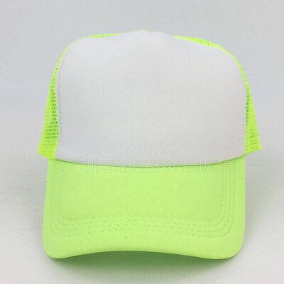 12 stks/partij Leeg Sublimatie Cap Hoed Voor Sublimatie INKT Print DIY Warmte Druk Printing Transfer: Flouresent Green