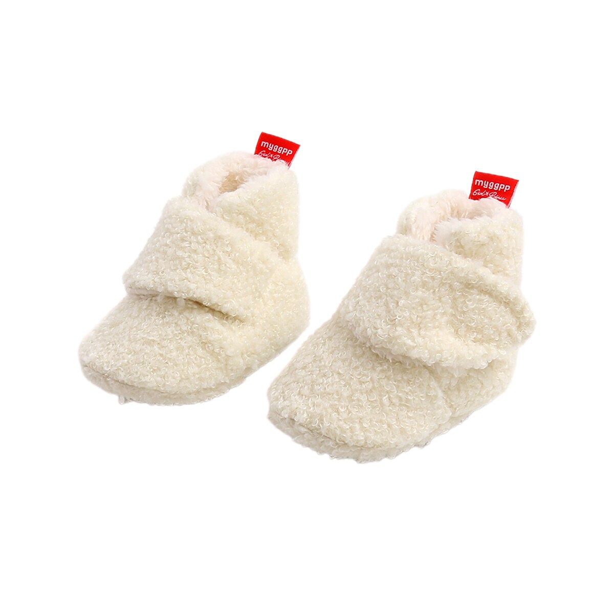 0-18m baby mysiga fleece tossor unisex spädbarn tofflor spjälsäng skor halkfri botten pojkar flickor: A / 7-12 månader