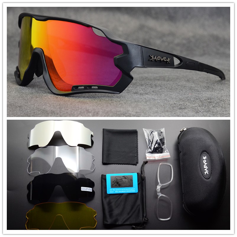 Fietsen Bril Gepolariseerde TR90 5 Lens Outdoor Sport Bril Mtb Racefiets Bril Fietsen Eyewear UV400 Fietsen Zonnebril: KEBR-11