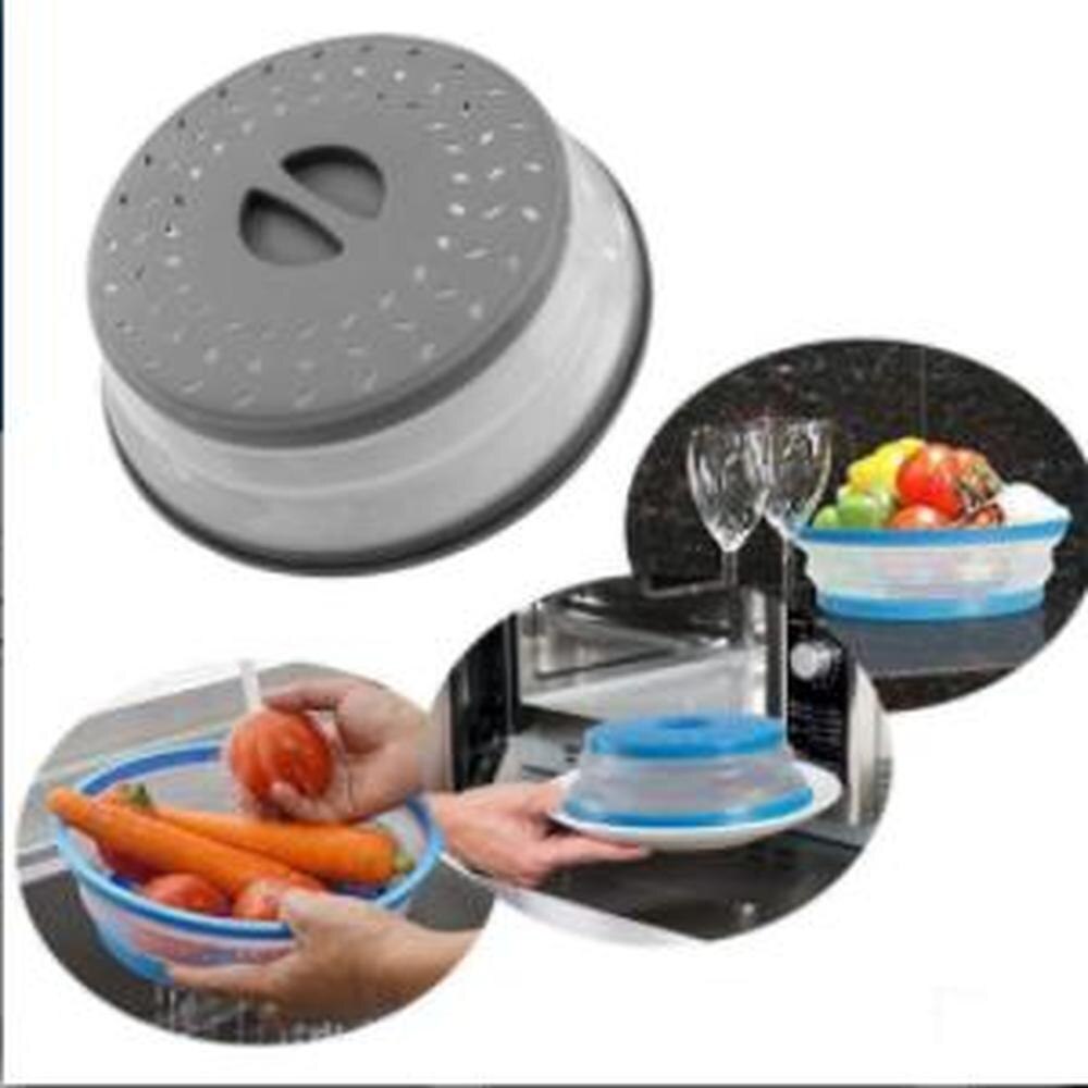 Foldable Microwave Spatter Cover Kitchen Sealing Heating Covers Oil Preventer Cover For Refrigerator Microwave Oven , BPA-Free