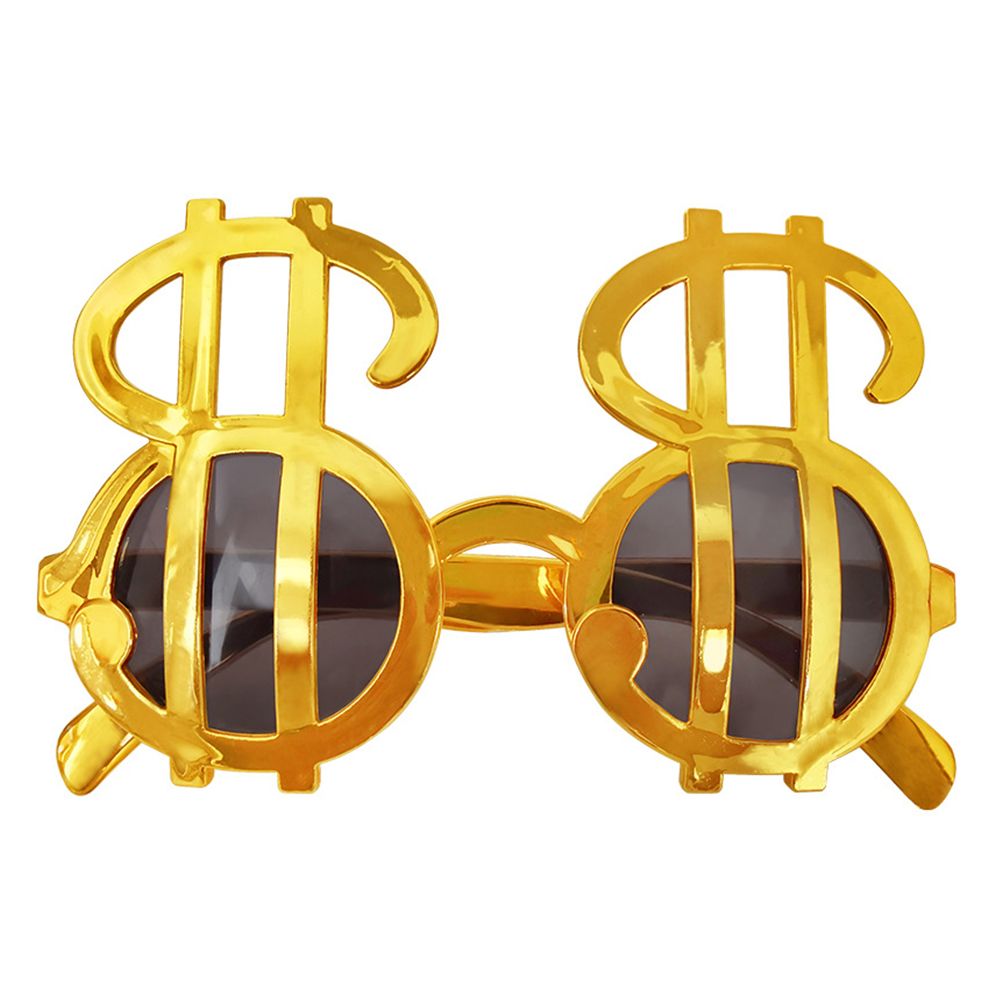 Funny Happy Birthday Glasses Cake Dollar Party Decoration Glasses for Adults Kids Newborn Photography Props: gold-Dollar