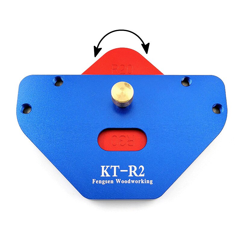 R/T Woodworking Fillet Gauge Aluminium Alloy Bevel Gauge Angle Ruler Contour Gauge Arc Radius Quick-Jig Round Corner Template